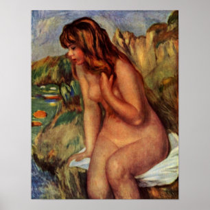 Pierre-Auguste Renoir - Bathers on a rock Poster