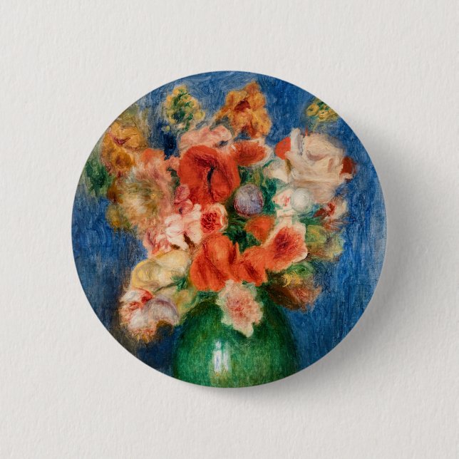 Pierre-Auguste Renoir - Bouquet 6 Cm Round Badge (Front)