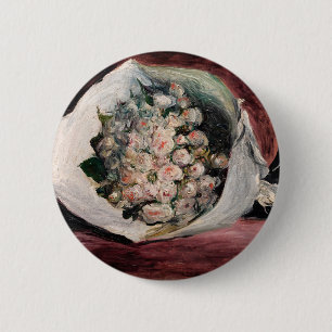 Pierre-Auguste Renoir - Bouquet in a Box 6 Cm Round Badge