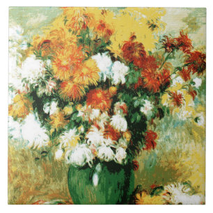 Pierre-Auguste Renoir Bouquet of Chrysanthemums Tile