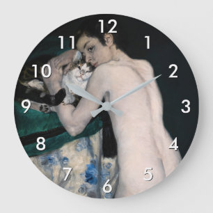 Pierre-Auguste Renoir - Boy with a Cat Large Clock