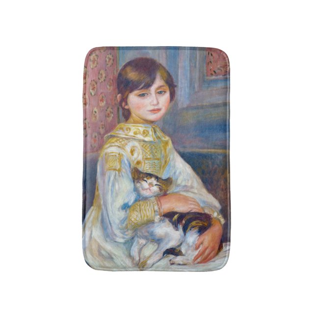Pierre-Auguste Renoir - Child with Cat Bath Mat (Front Vertical)