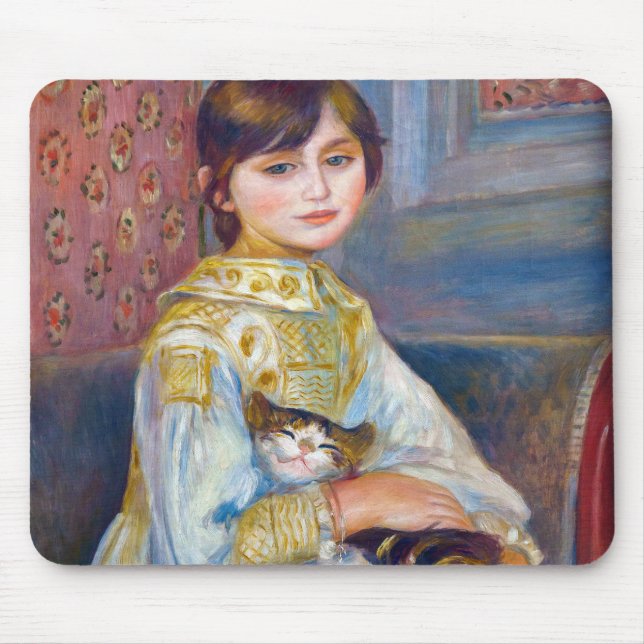 Pierre-Auguste Renoir - Child with Cat Mouse Pad (Front)