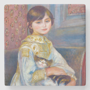 Pierre-Auguste Renoir - Child with Cat Stone Coaster