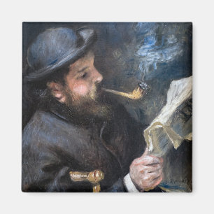 Pierre-Auguste Renoir - Claude Monet Reading Magnet