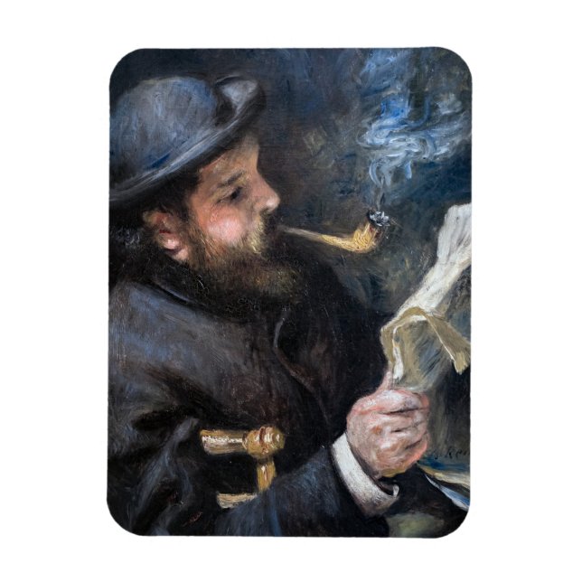 Pierre-Auguste Renoir — Claude Monet Reading Magnet (Vertical)