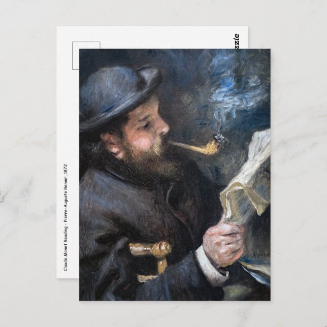 Pierre-Auguste Renoir - Claude Monet Reading Postcard (Front/Back)