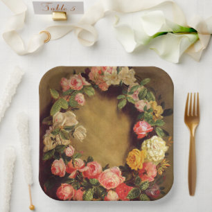Pierre-Auguste Renoir - Crown of Roses    Paper Plate