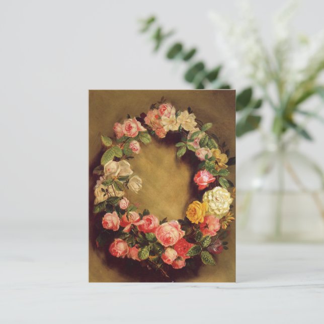 Pierre-Auguste Renoir - Crown of Roses  Postcard (Standing Front)