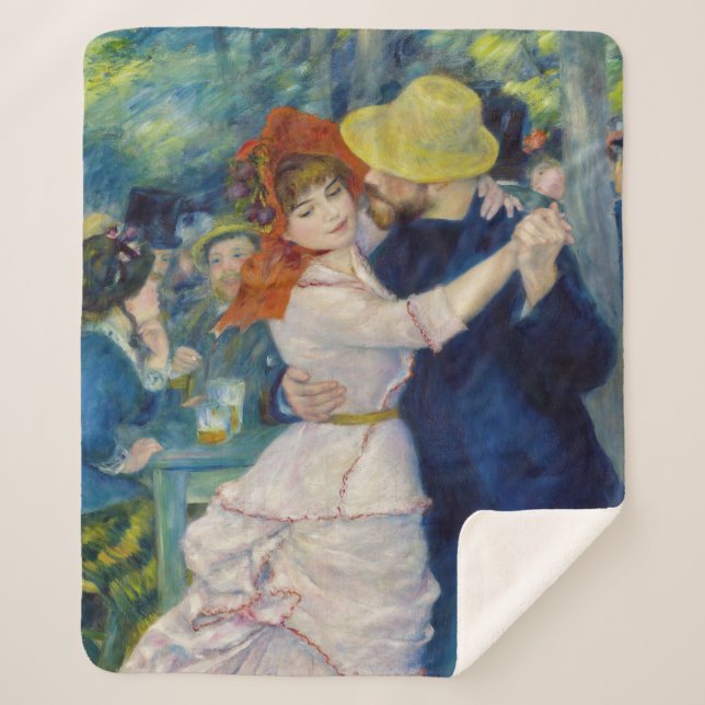 Pierre-Auguste Renoir - Dance at Bougival Sherpa Blanket (Front)