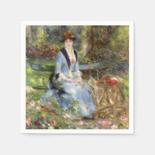 Pierre-Auguste Renoir - Dans les Roses Napkin