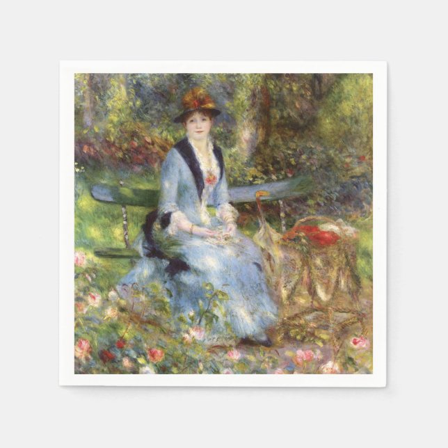 Pierre-Auguste Renoir - Dans les Roses   Napkin (Front)