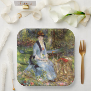 Pierre-Auguste Renoir - Dans les Roses  Paper Plate