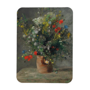 Pierre-Auguste Renoir - Flowers in a Vase 1866 Magnet