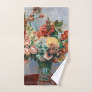Pierre-Auguste Renoir - Flowers in a Vase Bath Towel Set