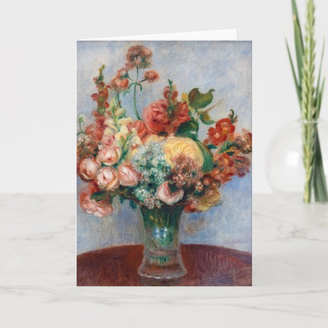 Pierre-Auguste Renoir — Flowers in a Vase Card (Front)