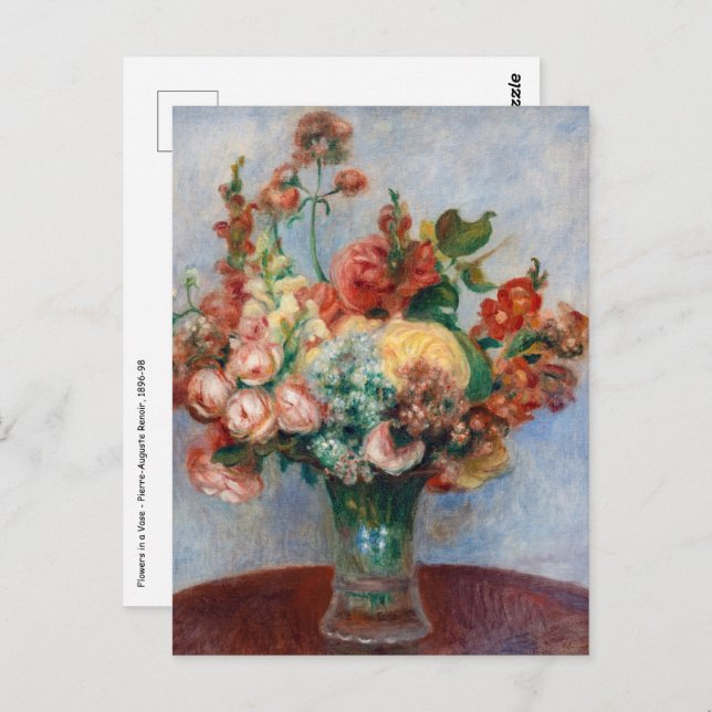 Pierre-Auguste Renoir - Flowers in a Vase Postcard (Front/Back)
