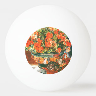 Pierre-Auguste Renoir Geraniums And Cats    Ping Pong Ball