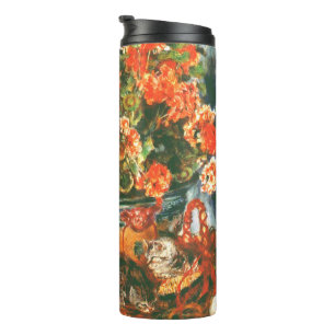 Pierre-Auguste Renoir Geraniums And Cats    Thermal Tumbler