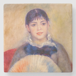 Pierre-Auguste Renoir - Girl with a Fan Stone Coaster