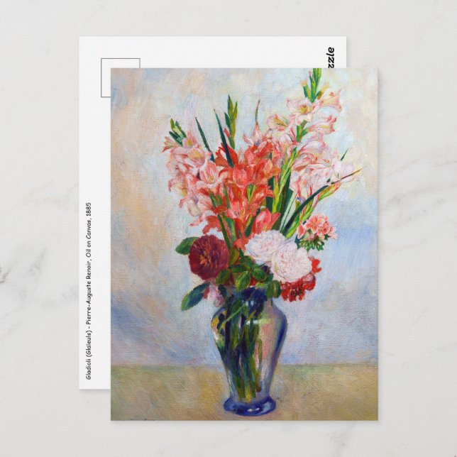Pierre-Auguste Renoir - Gladioli Postcard (Front/Back)