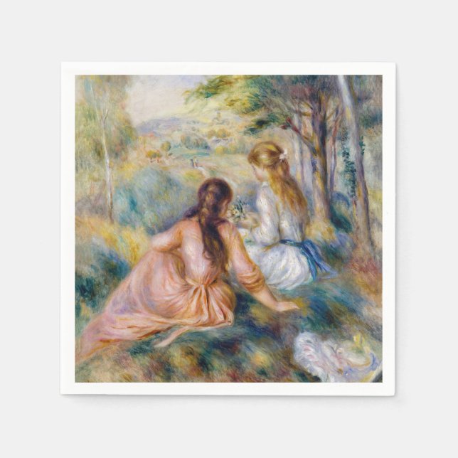 Pierre-Auguste Renoir - In the Meadow Napkin (Front)