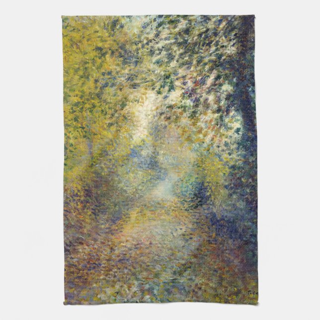 Pierre-Auguste Renoir - In the Woods Tea Towel (Vertical)