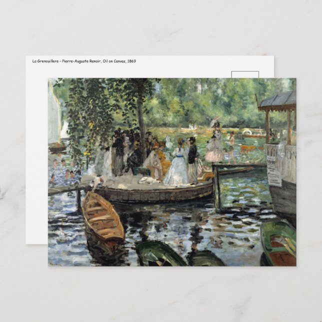 Pierre-Auguste Renoir - La Grenouillere Postcard (Front/Back)