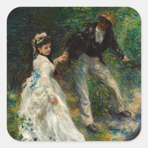 Pierre-Auguste Renoir - La Promenade Square Sticker