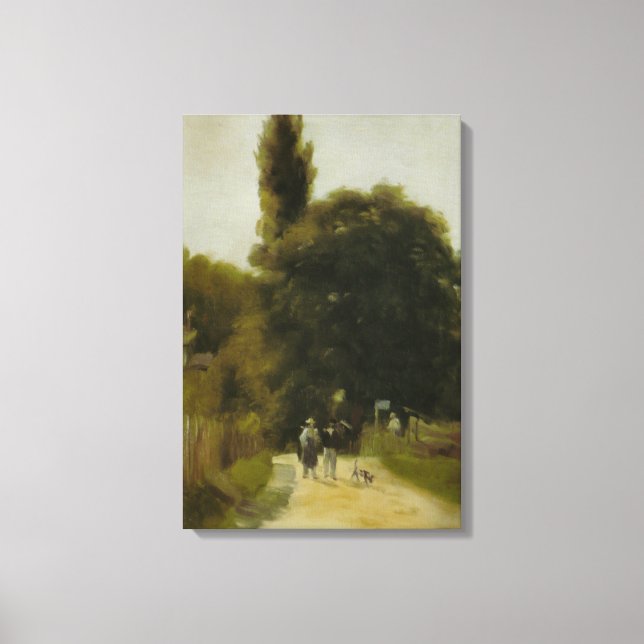 Pierre Auguste Renoir Landscape with Two Figures Canvas Print (Front)