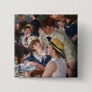 Pierre-Auguste Renoir - Luncheon of Boating Party 15 Cm Square Badge