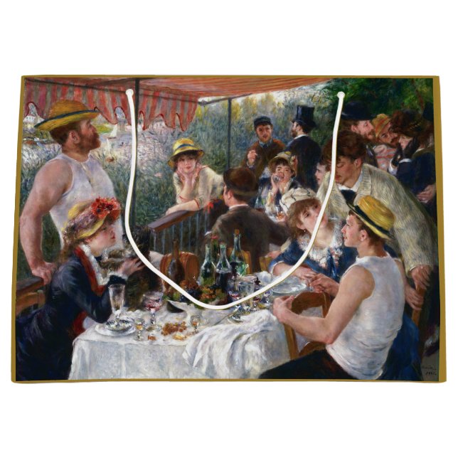 Pierre-Auguste Renoir - Luncheon of Boating Party Large Gift Bag (Front)