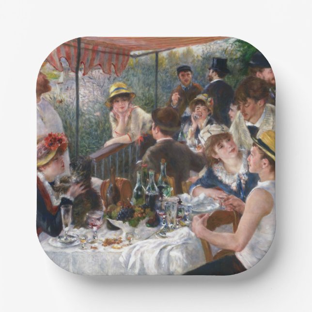 Pierre-Auguste Renoir - Luncheon of Boating Party Paper Plate (Front)