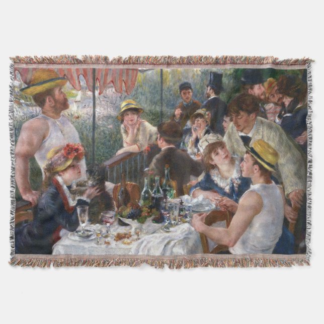 Pierre-Auguste Renoir - Luncheon of Boating Party Throw Blanket (Front)