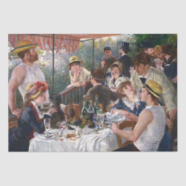 Pierre-Auguste Renoir - Luncheon of Boating Party Tissue Paper (Front)