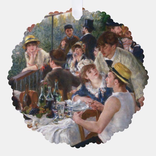 Pierre-Auguste Renoir - Luncheon of Boating Party Tree Decoration Card (Front)