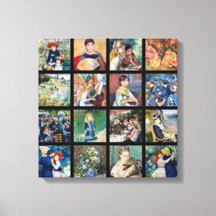 Pierre-Auguste Renoir - Masterpieces Grid Collage Canvas Print