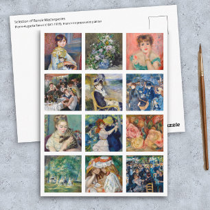 Pierre-Auguste Renoir - Masterpieces Grid Collage Postcard