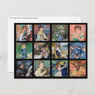 Pierre-Auguste Renoir - Masterpieces Grid Collage Postcard