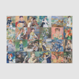 Pierre-Auguste Renoir - Masterpieces Grid Collage Tissue Paper