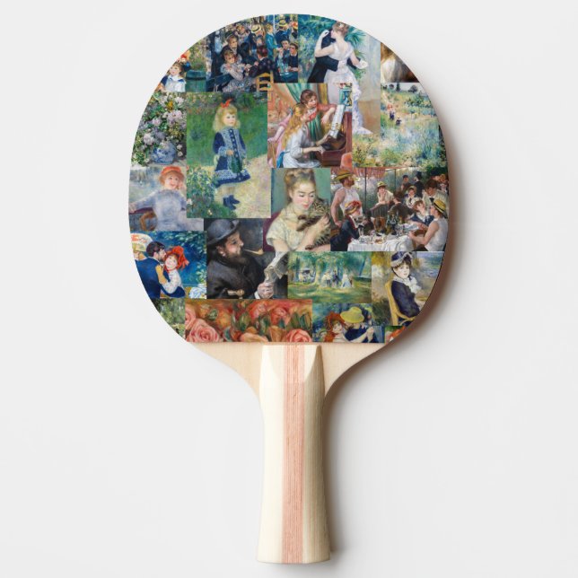 Pierre-Auguste Renoir - Masterpieces Patchwork Ping Pong Paddle (Front)