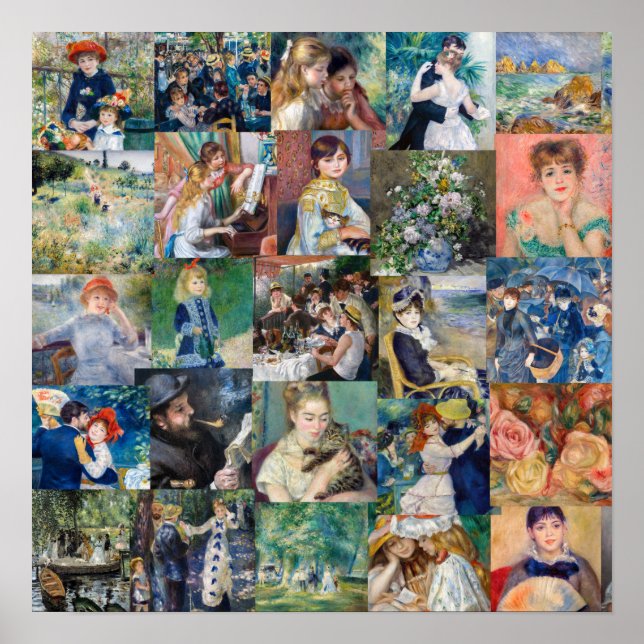 Pierre-Auguste Renoir - Masterpieces Patchwork Poster (Front)