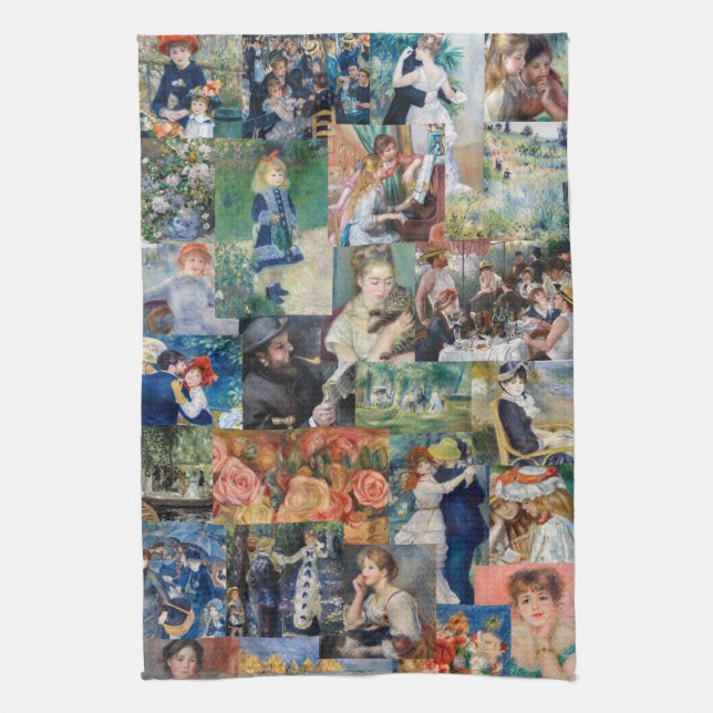 Pierre-Auguste Renoir - Masterpieces Patchwork Tea Towel (Vertical)