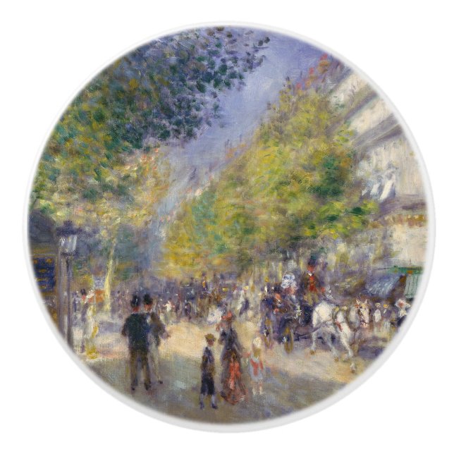 Pierre-Auguste Renoir - Paris, Grands Boulevards Ceramic Knob (Front)