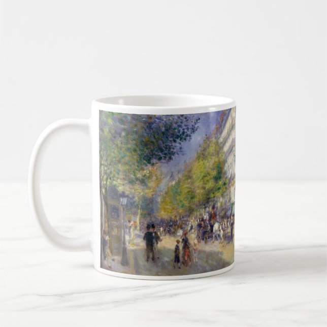 Pierre-Auguste Renoir - Paris, Grands Boulevards Coffee Mug (Left)