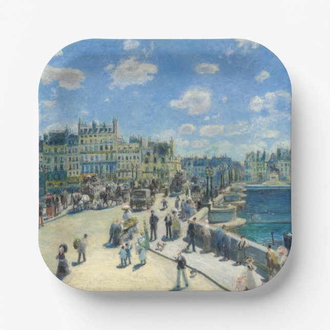 Pierre-Auguste Renoir - Paris, Pont-Neuf Paper Plate (Front)