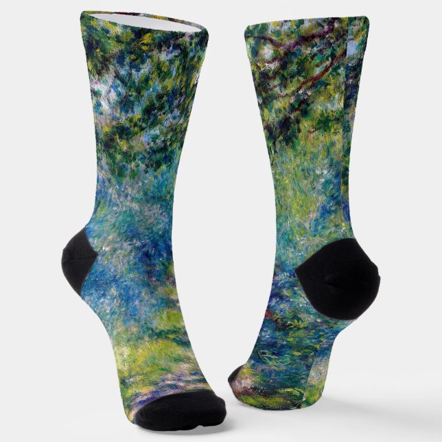 Pierre-Auguste Renoir - Path in the Forest Socks (Angled)