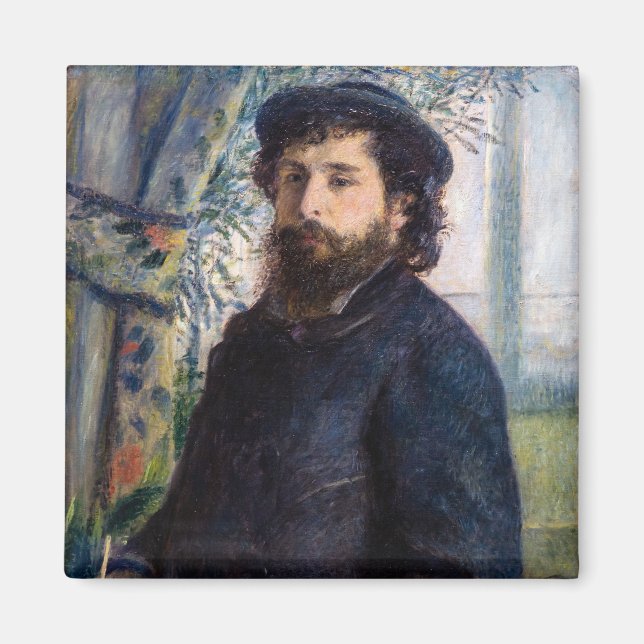 Pierre Auguste Renoir - Portrait of Claude Monet Magnet (Front)