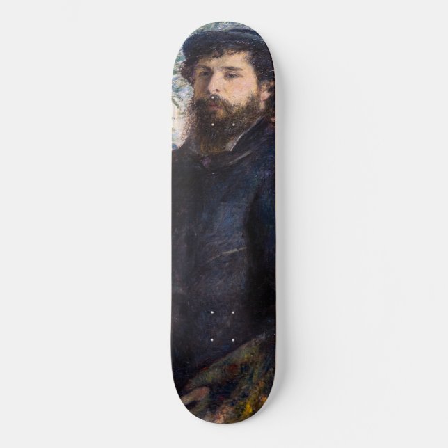 Pierre Auguste Renoir - Portrait of Claude Monet Skateboard (Front)