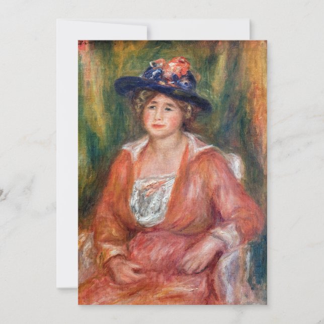 Pierre-Auguste Renoir - Portrait of Seated Woman Invitation (Front)